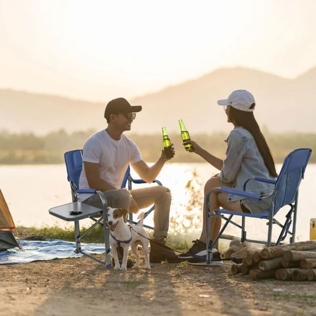 Portable director chair for outdoor camping