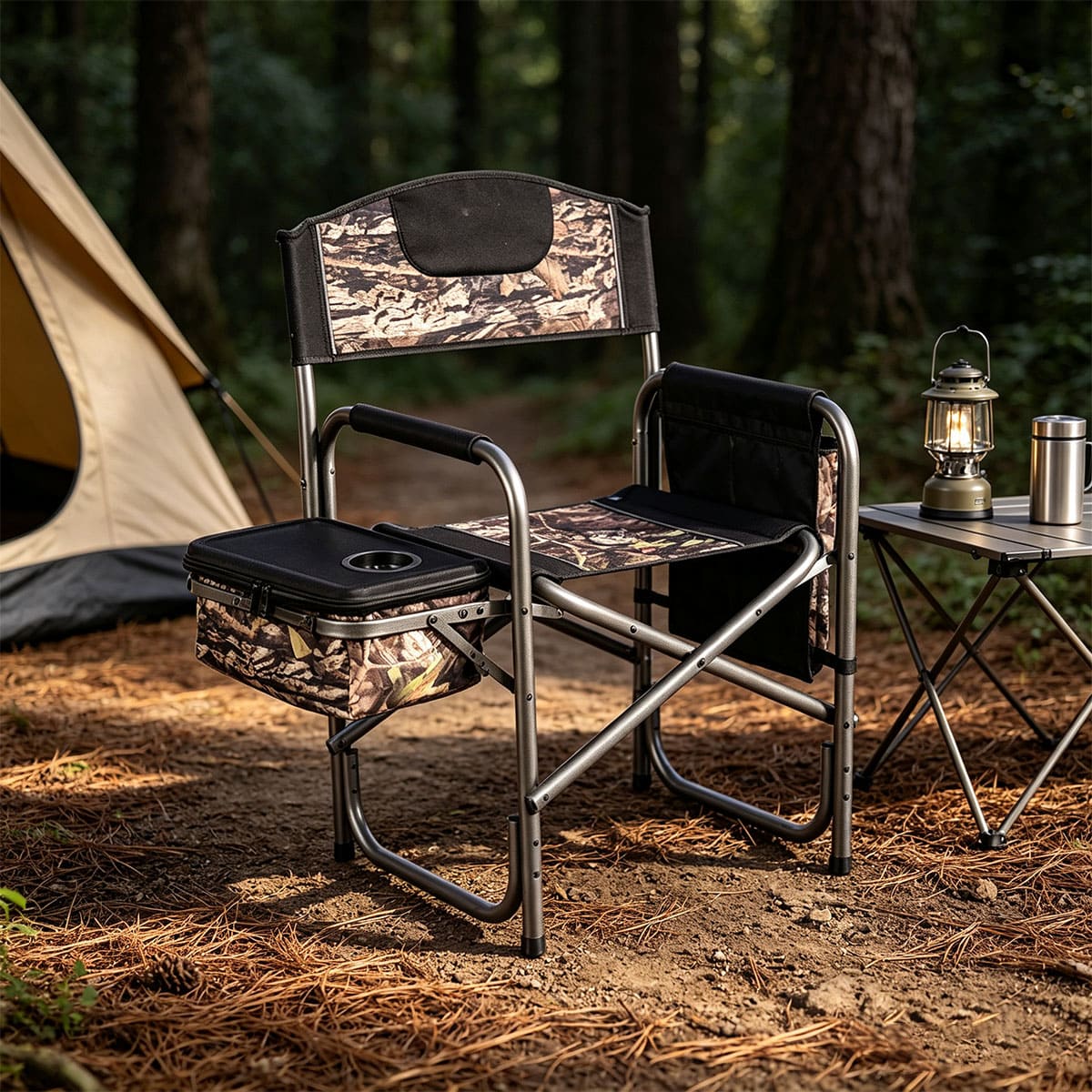 Camouflage printed director chair