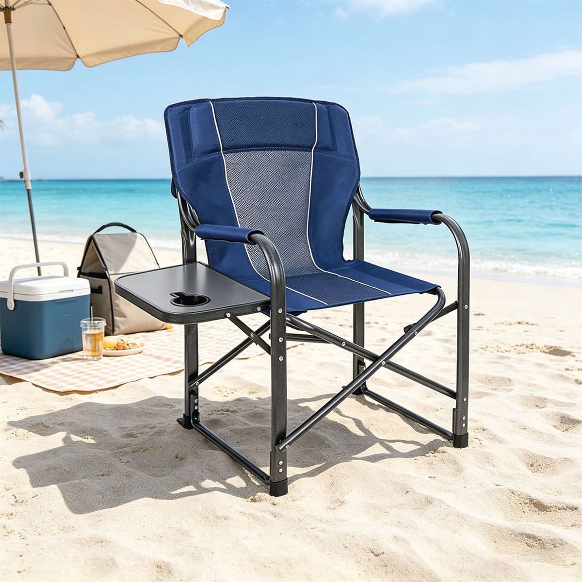 Portable director chair for outdoor camping