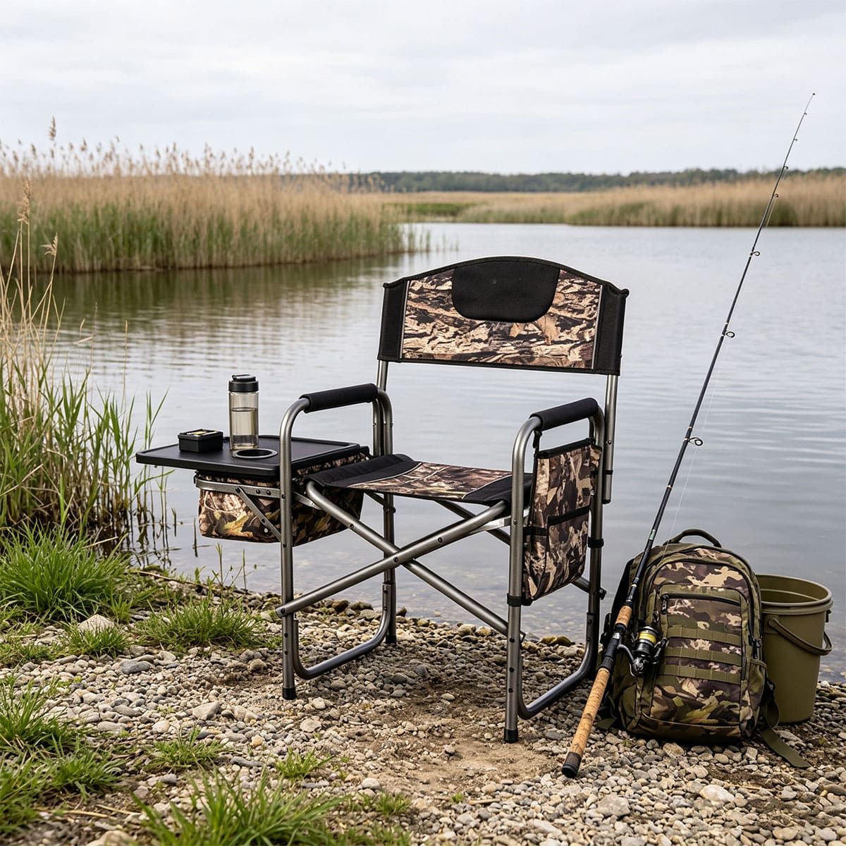 Camouflage printed director chair