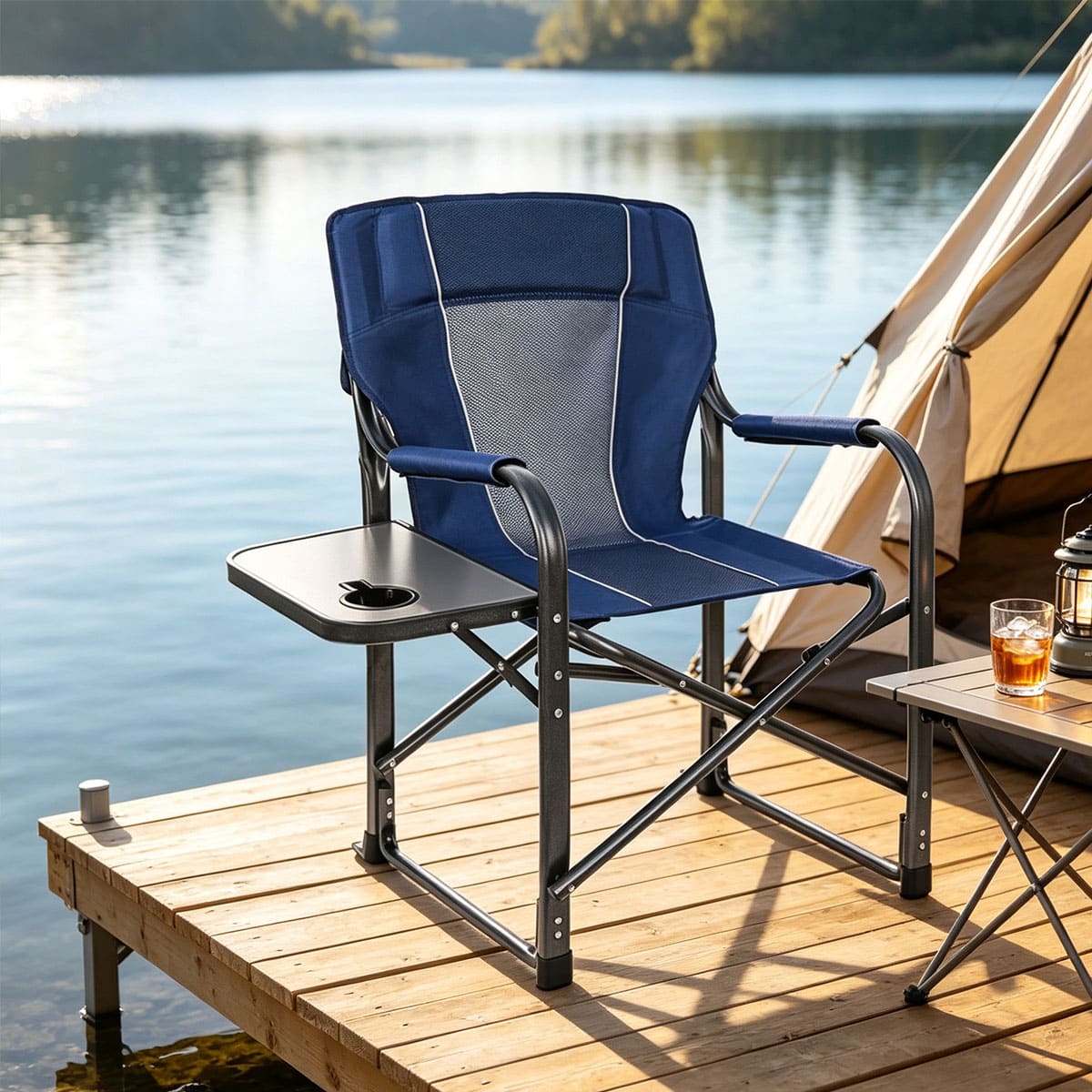 Portable director chair for outdoor camping