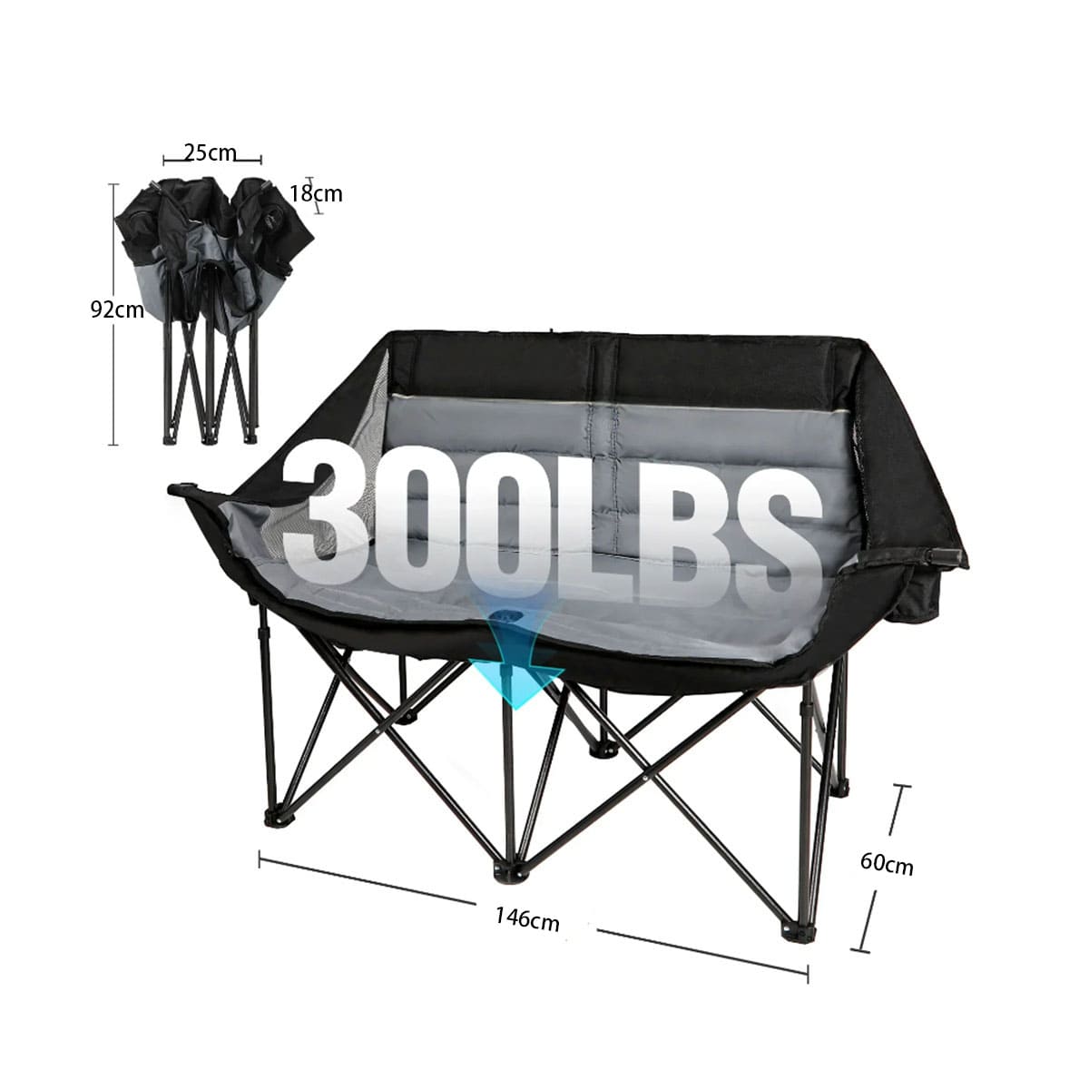 Oversized Double Camping Chair