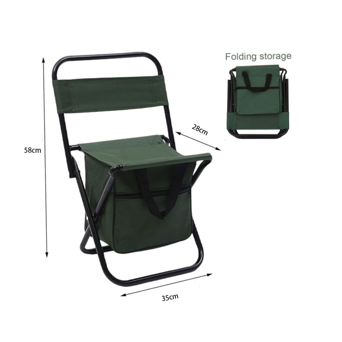 Camping Stool with Storage Pocket Bag