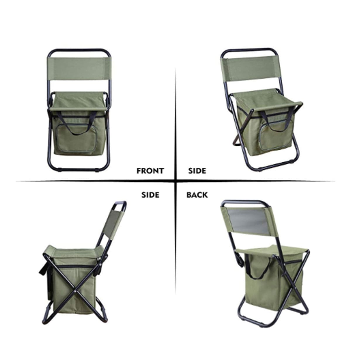 Travel fishing stool with refrigeration bag