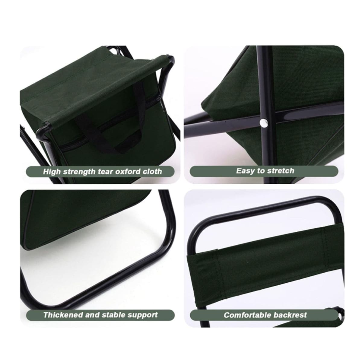 Camping Stool with Storage Pocket Bag