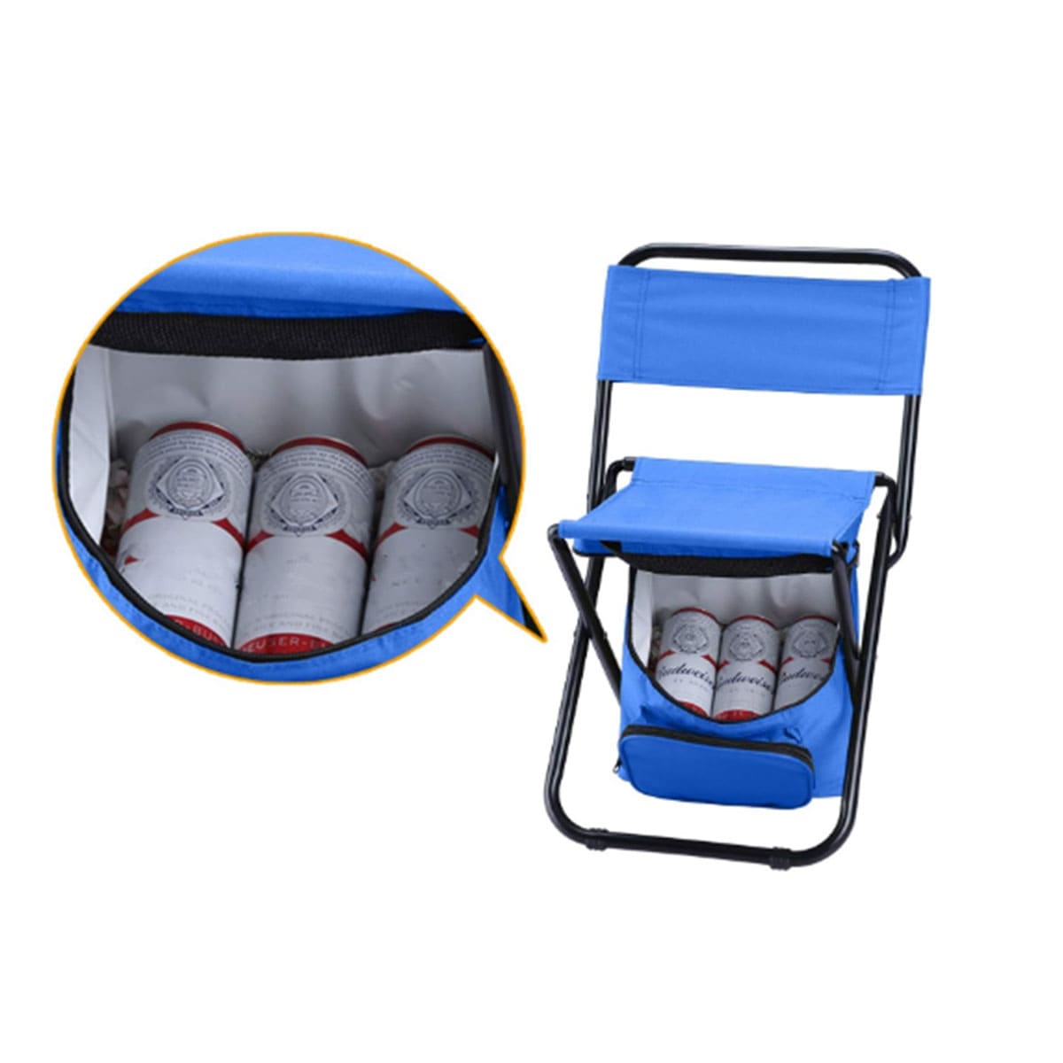 Portable outdoor folding ice pack chair