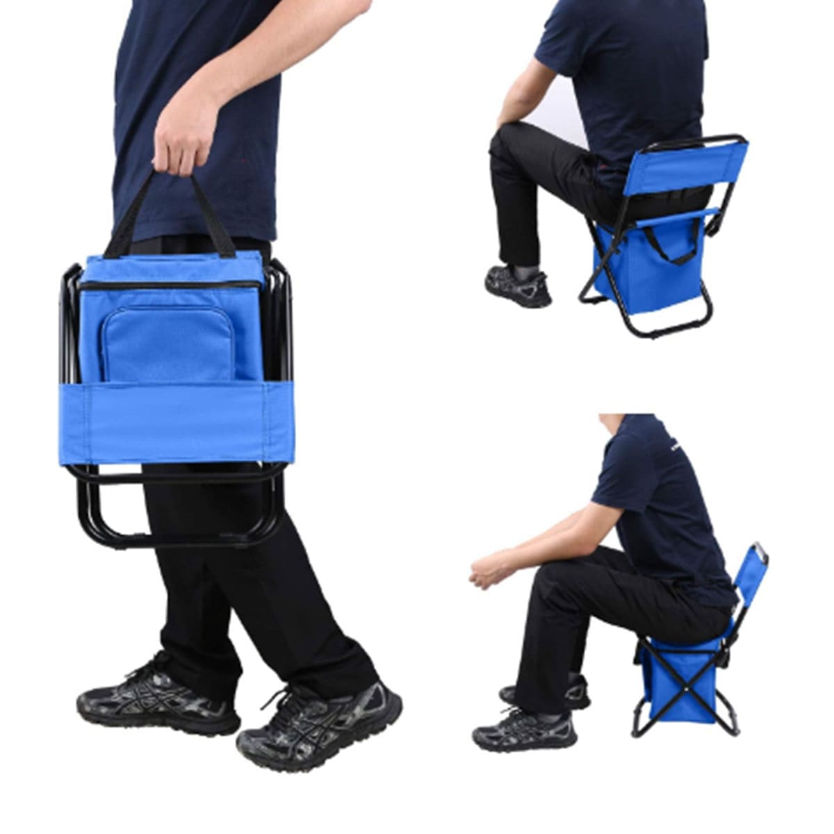 Portable outdoor folding ice pack chair
