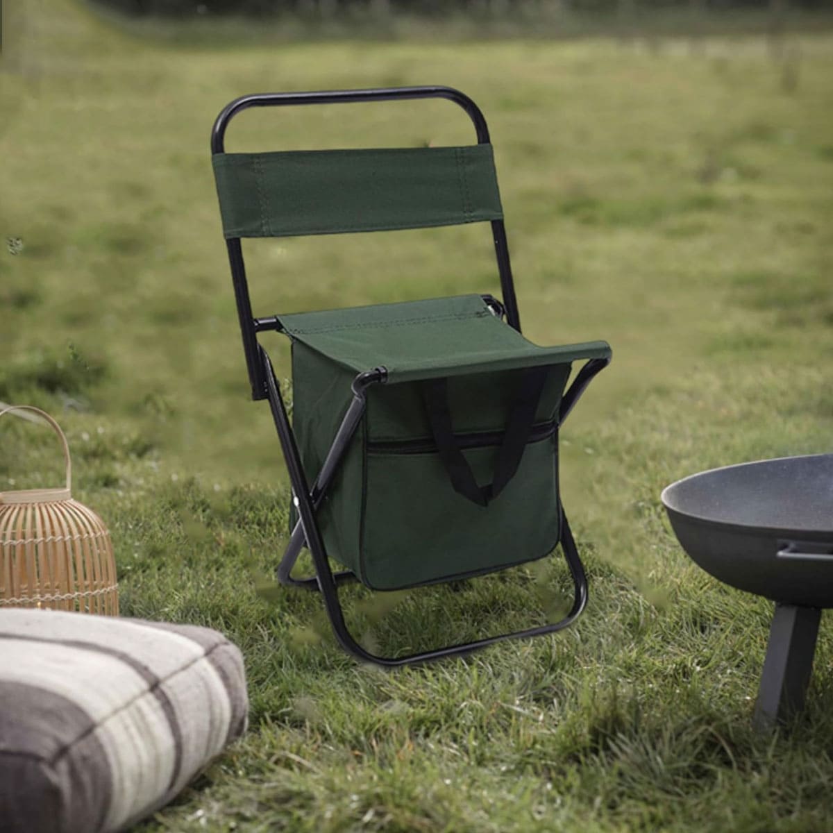 Camping Stool with Storage Pocket Bag