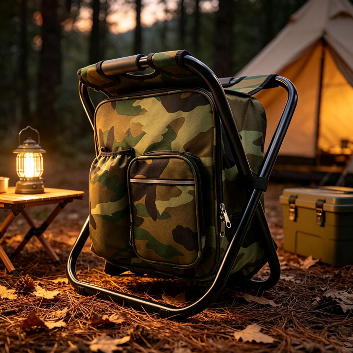 Outdoor Multi-Function Fishing Backpack Beach Stool