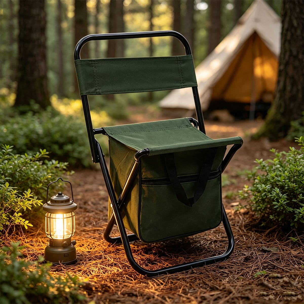 Camping Stool with Storage Pocket Bag