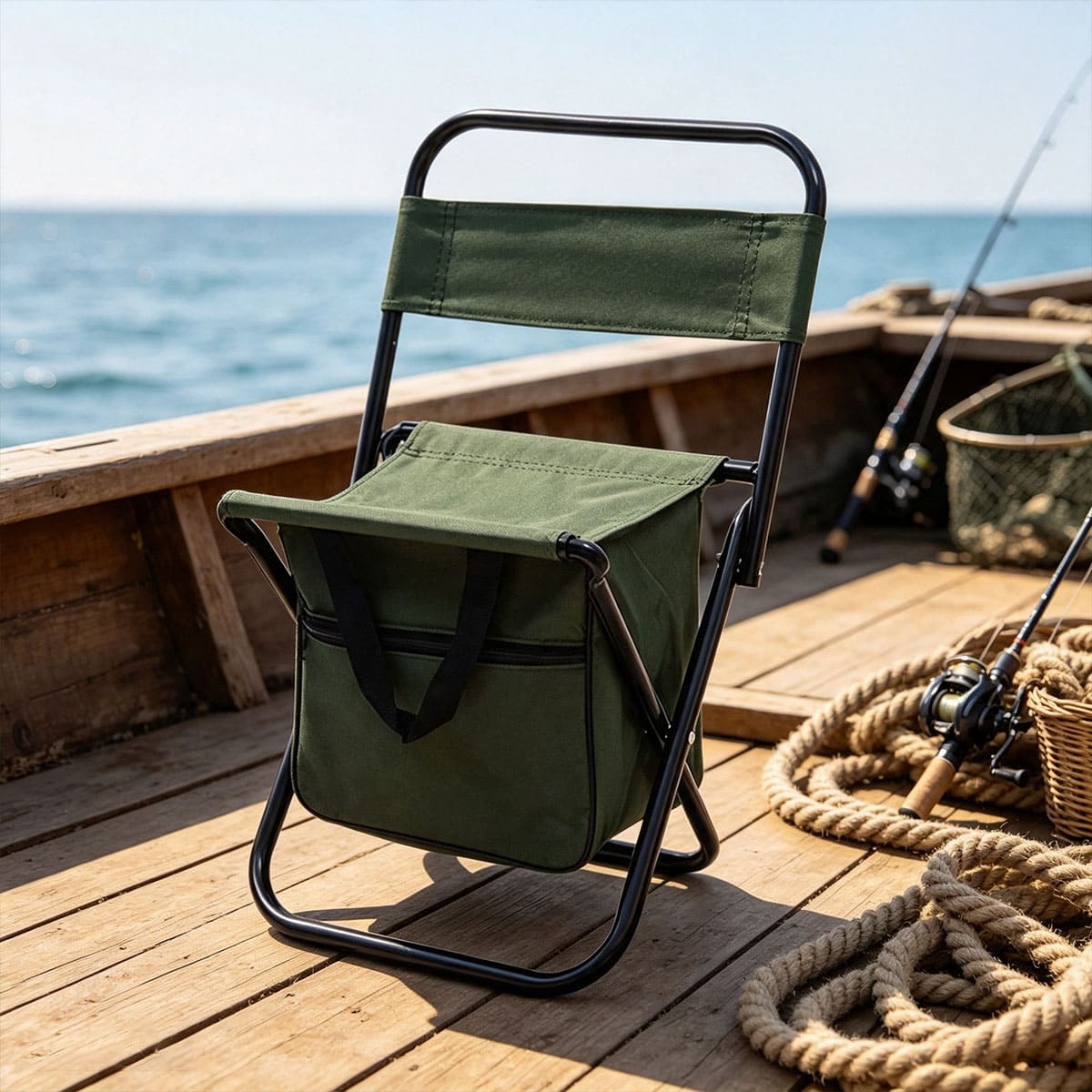 Camping Stool with Storage Pocket Bag