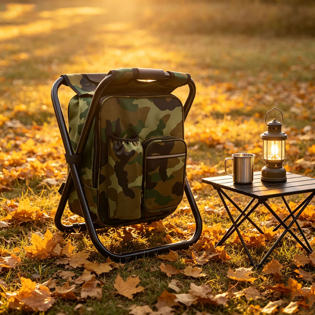 Outdoor Multi-Function Fishing Backpack Beach Stool