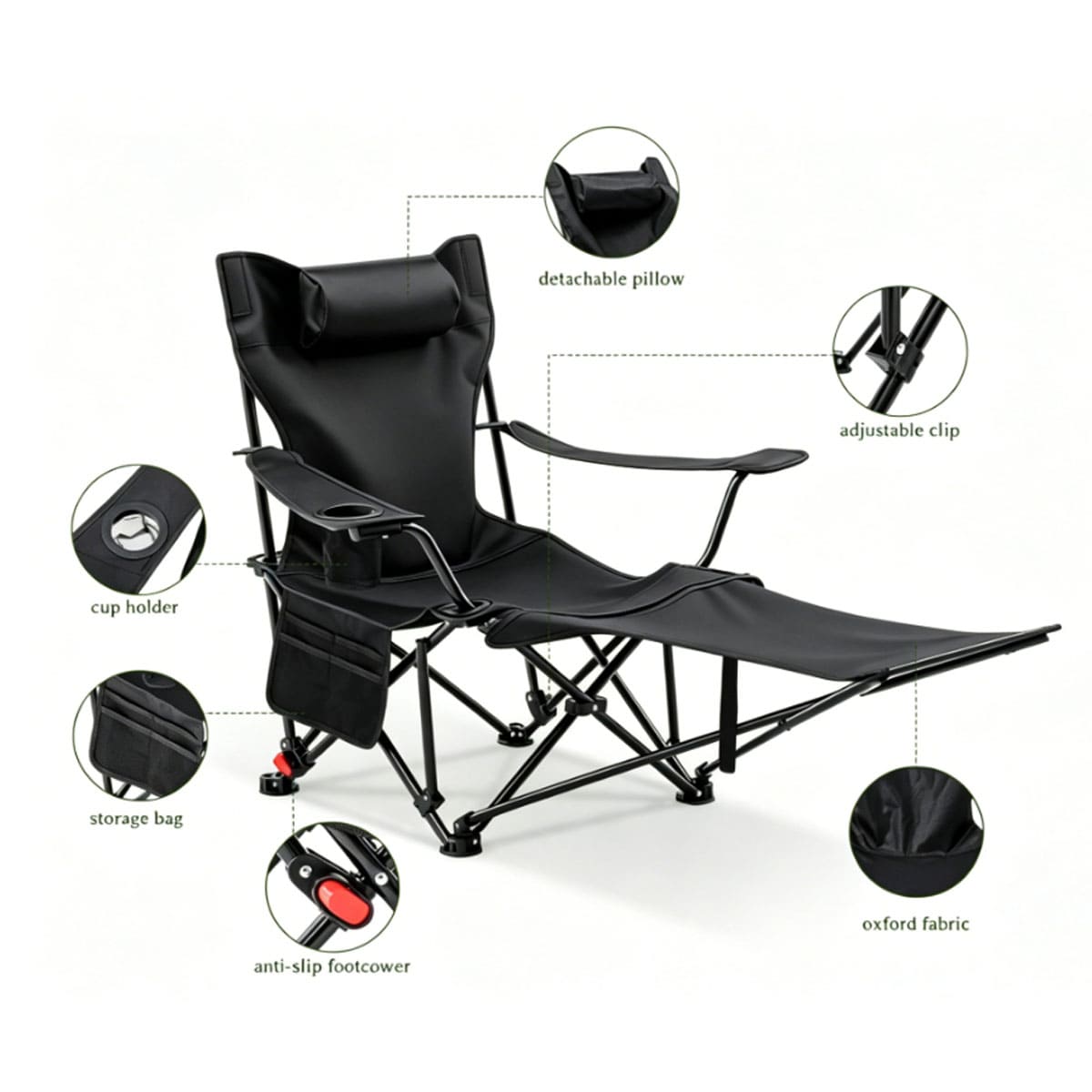 Recliner Lightweight Folding Lounge Chair