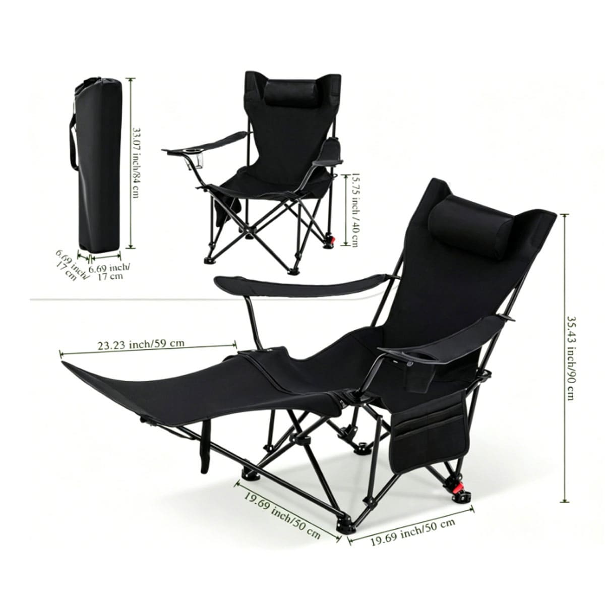 Recliner Lightweight Folding Lounge Chair