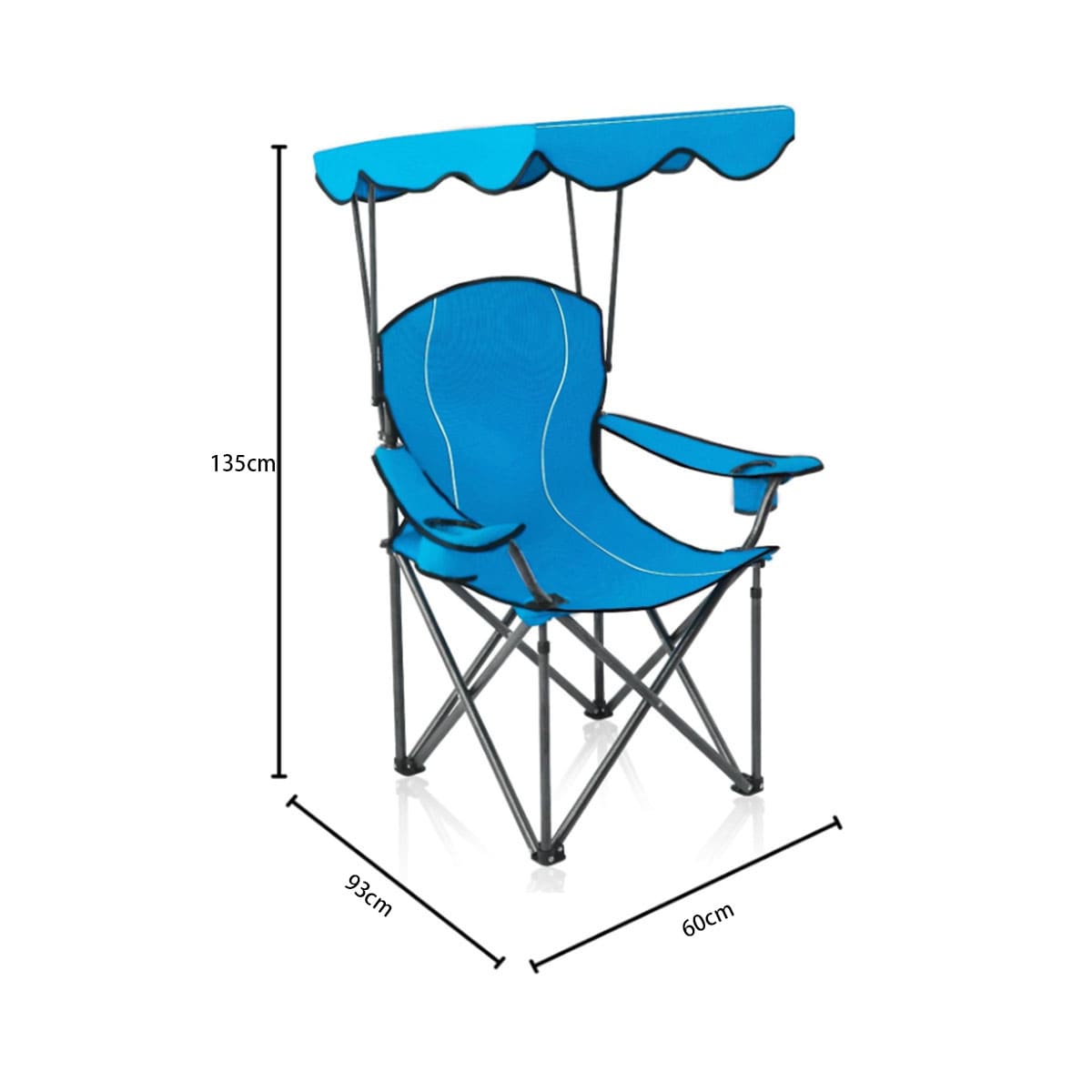 Folding chair with adjustable sunshade cover