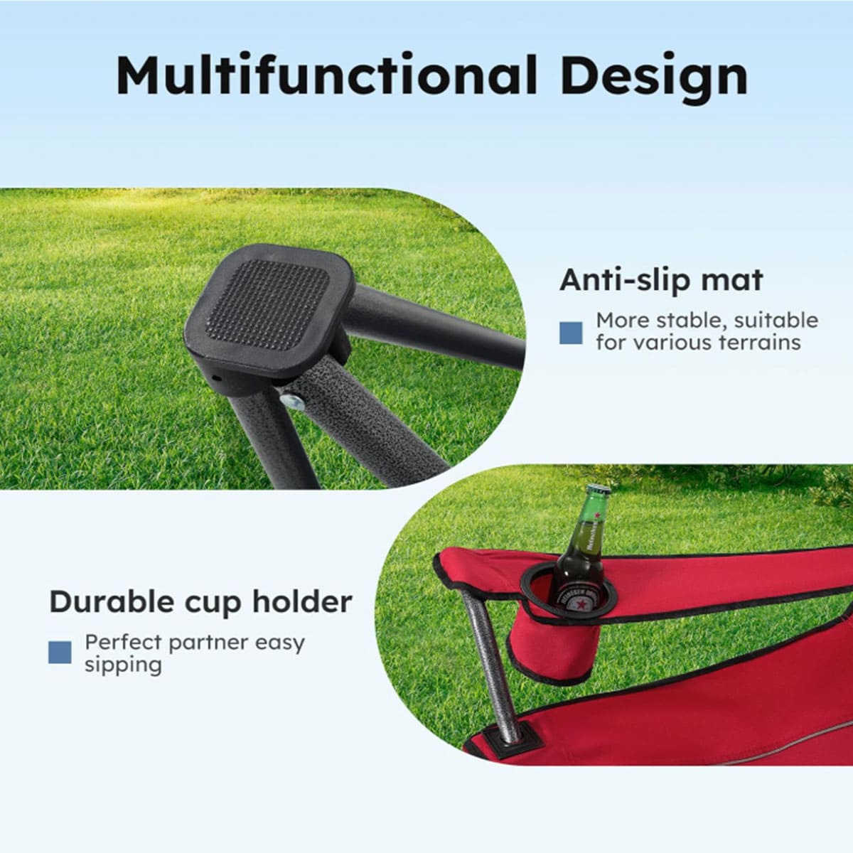Camping chair with sunshade