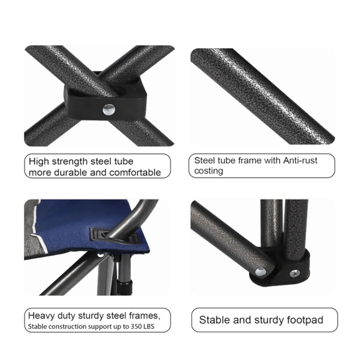 Heavy lawn chair with cup holder