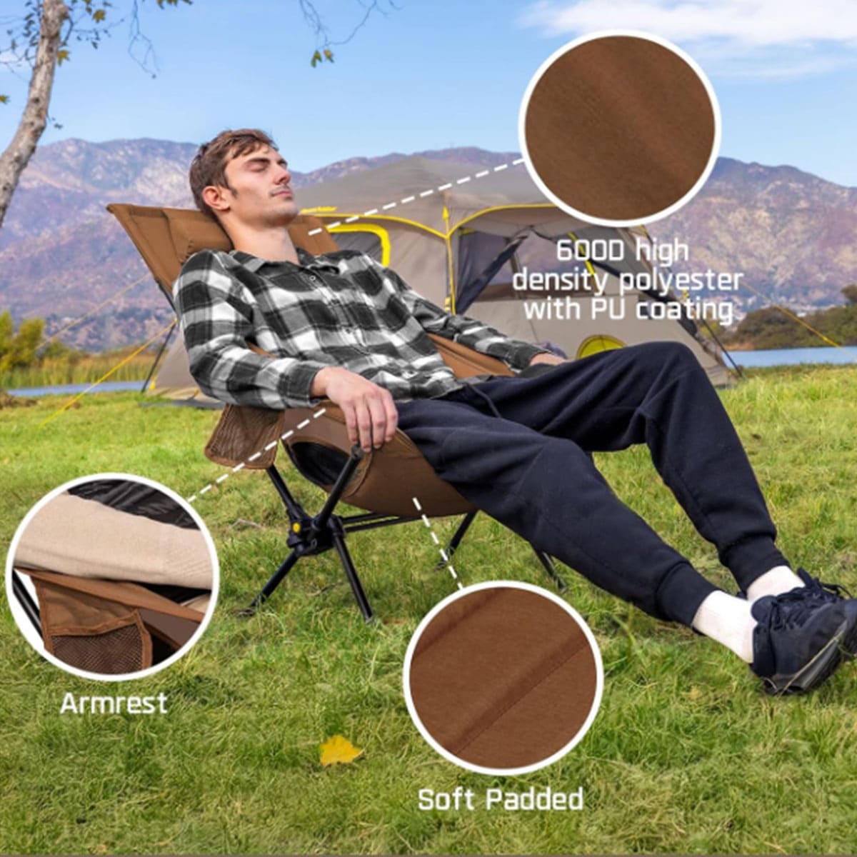 Folding portable camping chair