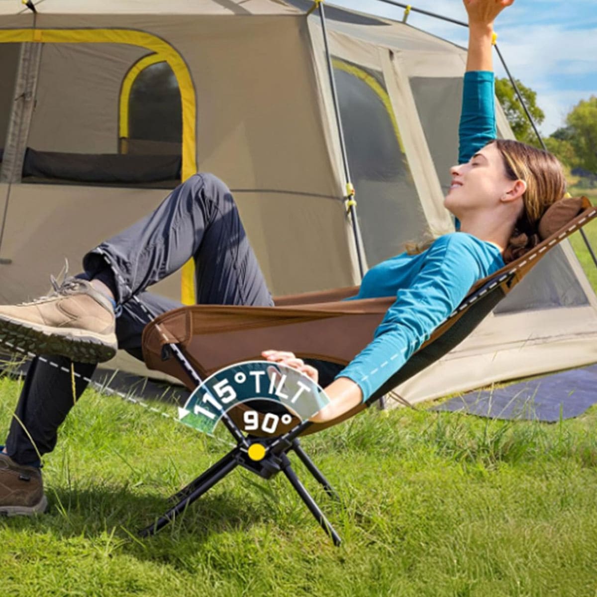 Folding portable camping chair