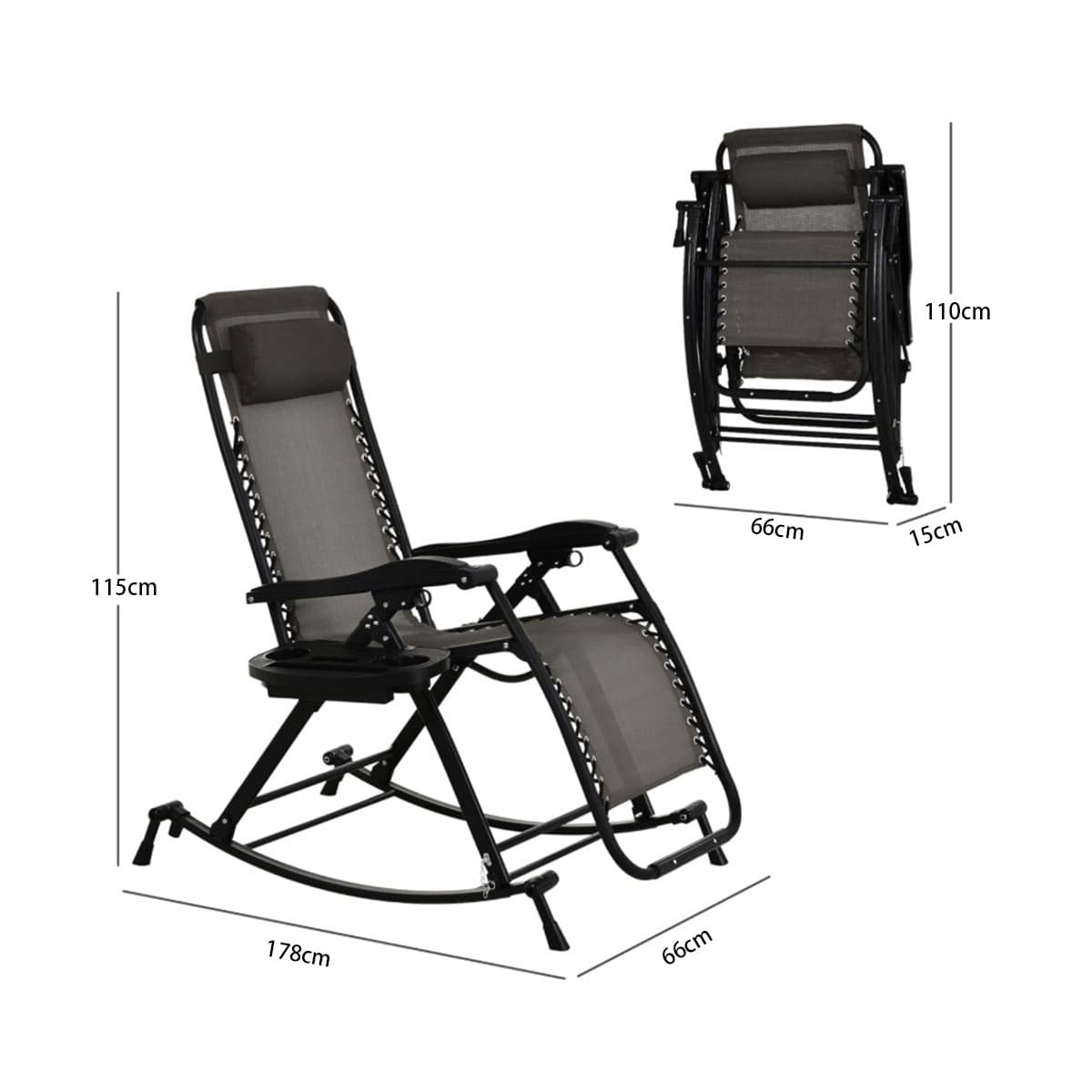 Zero gravity leisure rocking chair