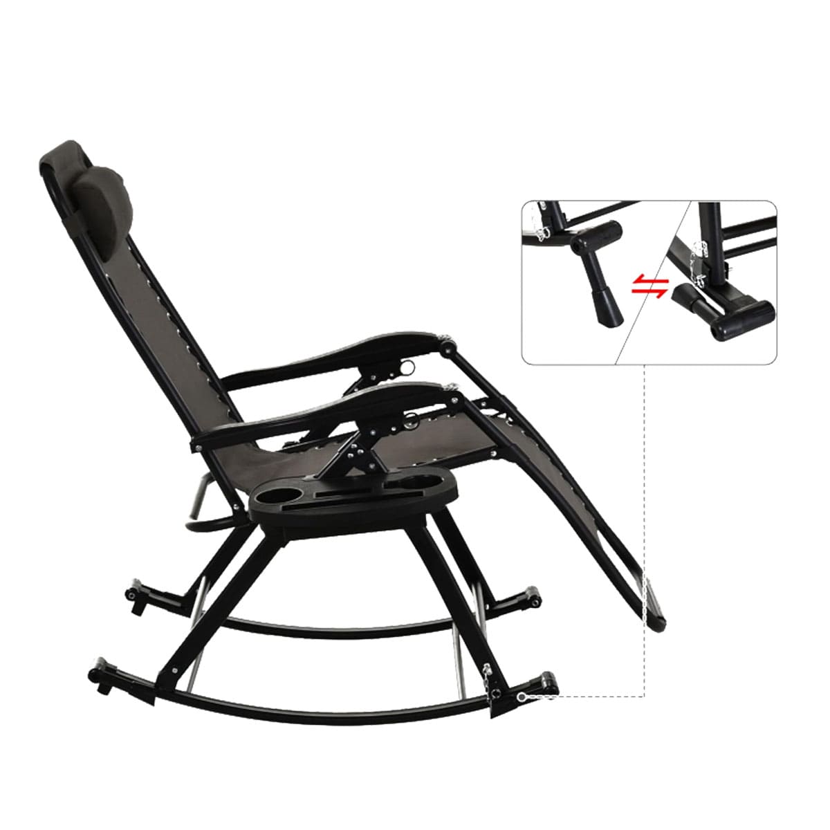 Zero gravity leisure rocking chair