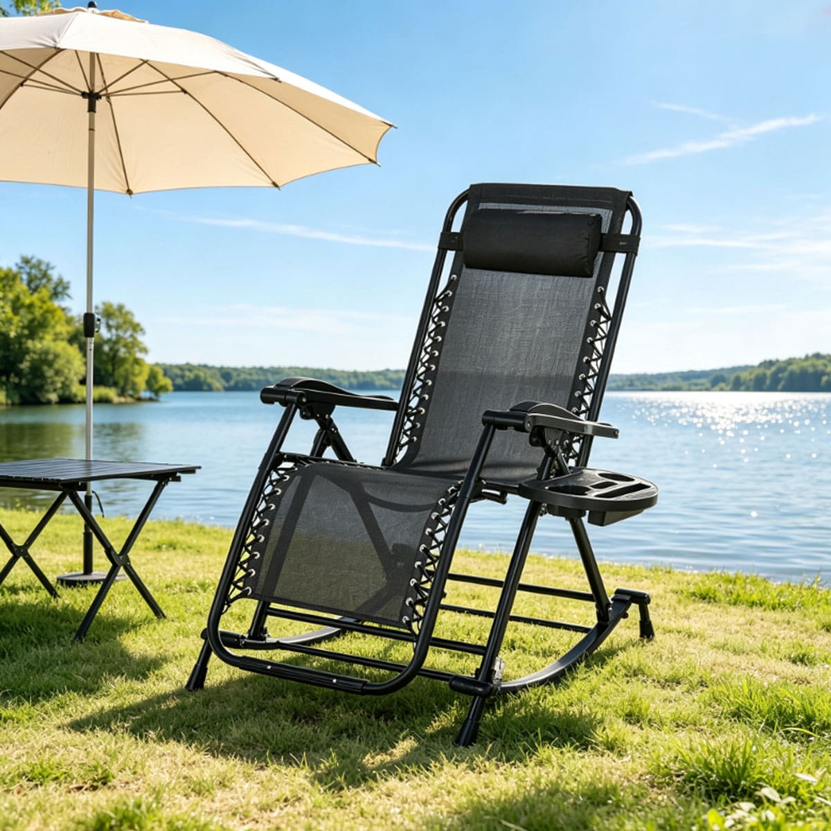 Foldable rocking recliner