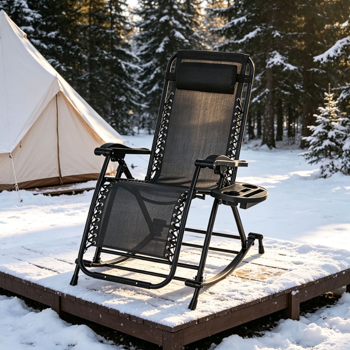 Foldable rocking recliner