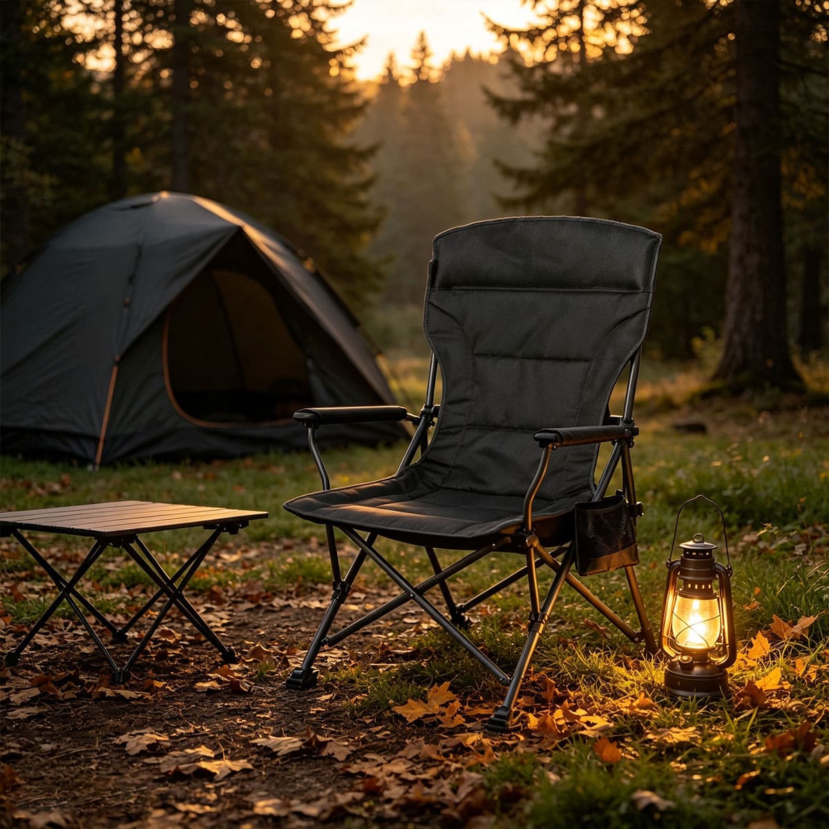 Round handle walking folding chair