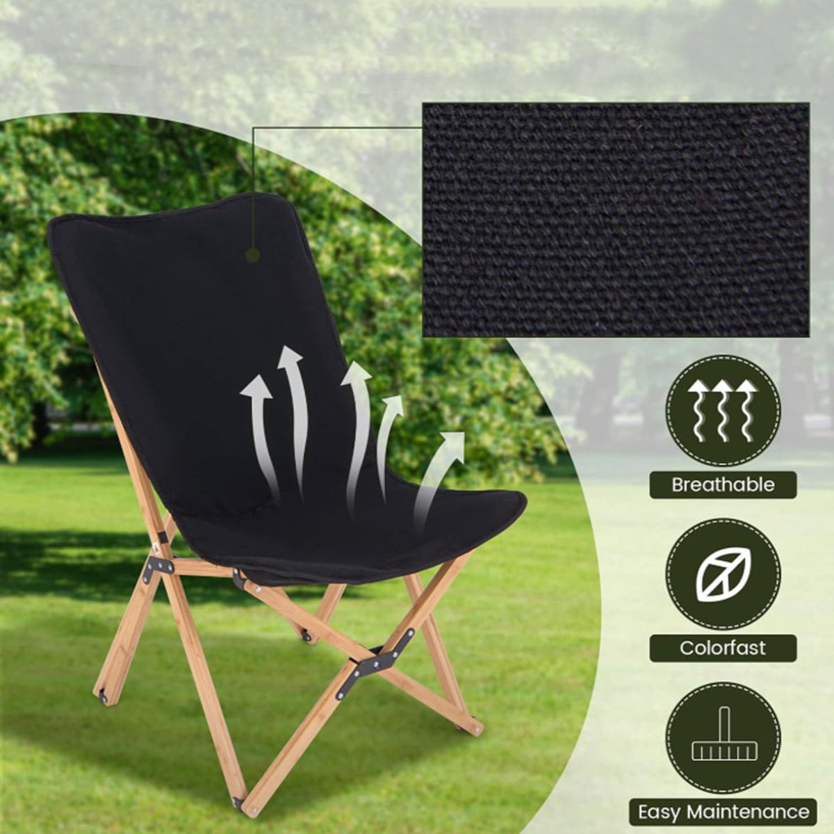 Outdoor butterfly lawn chair