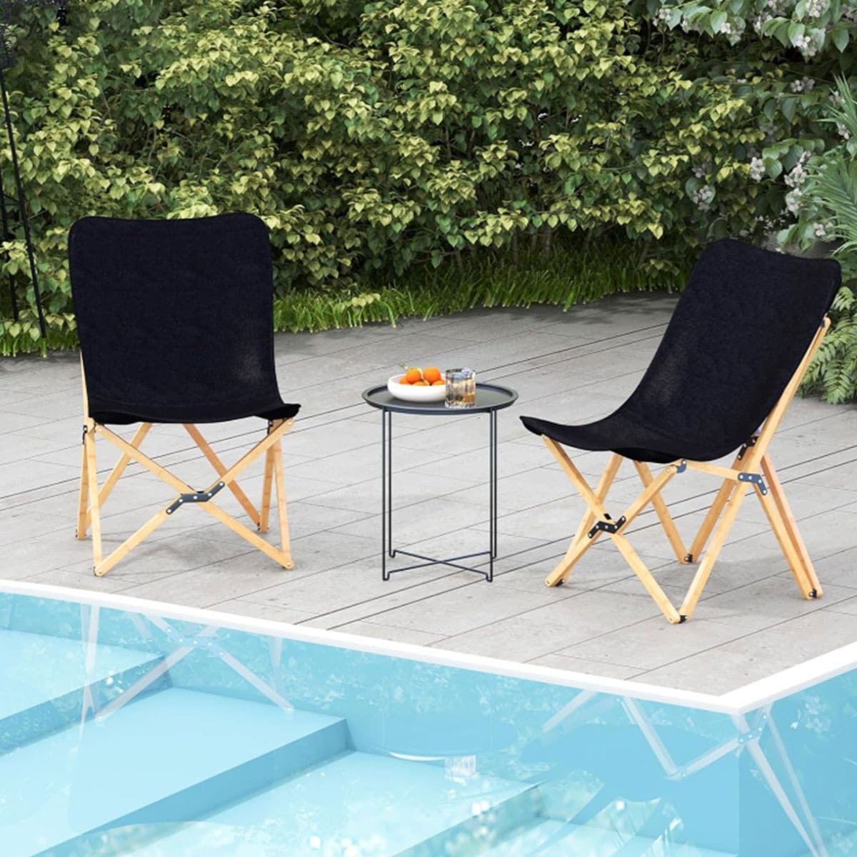 Outdoor butterfly lawn chair