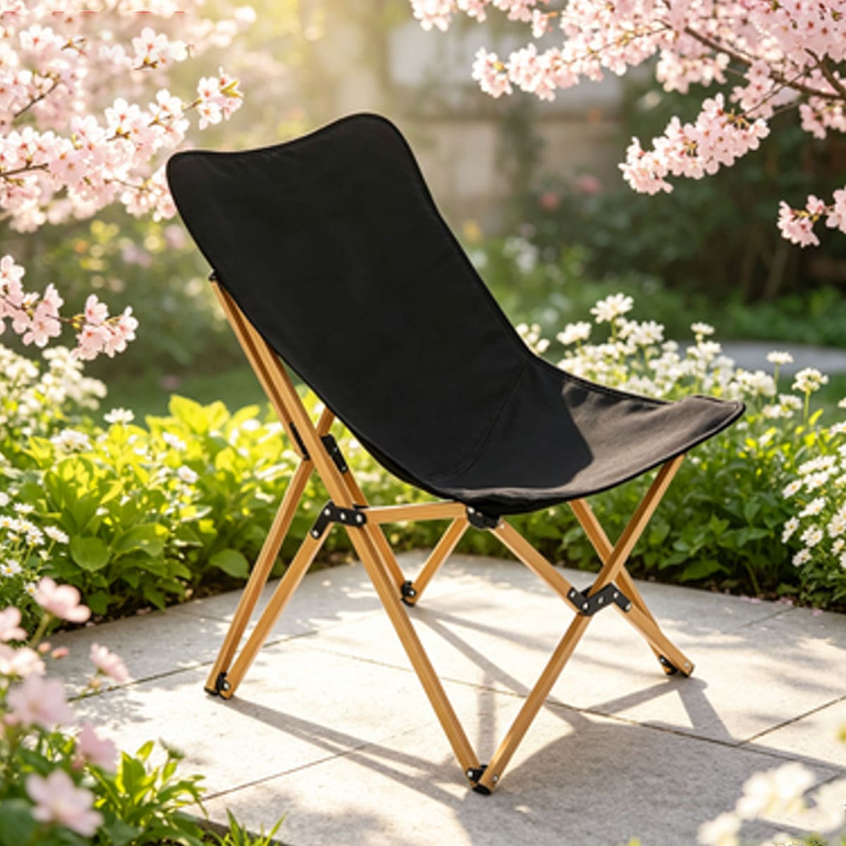 Wooden butterfly folding chair