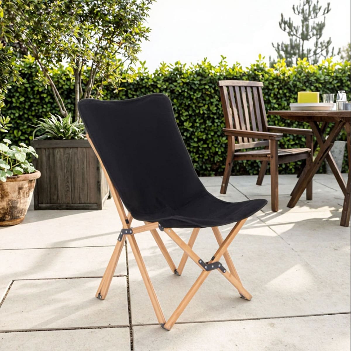 Outdoor butterfly lawn chair