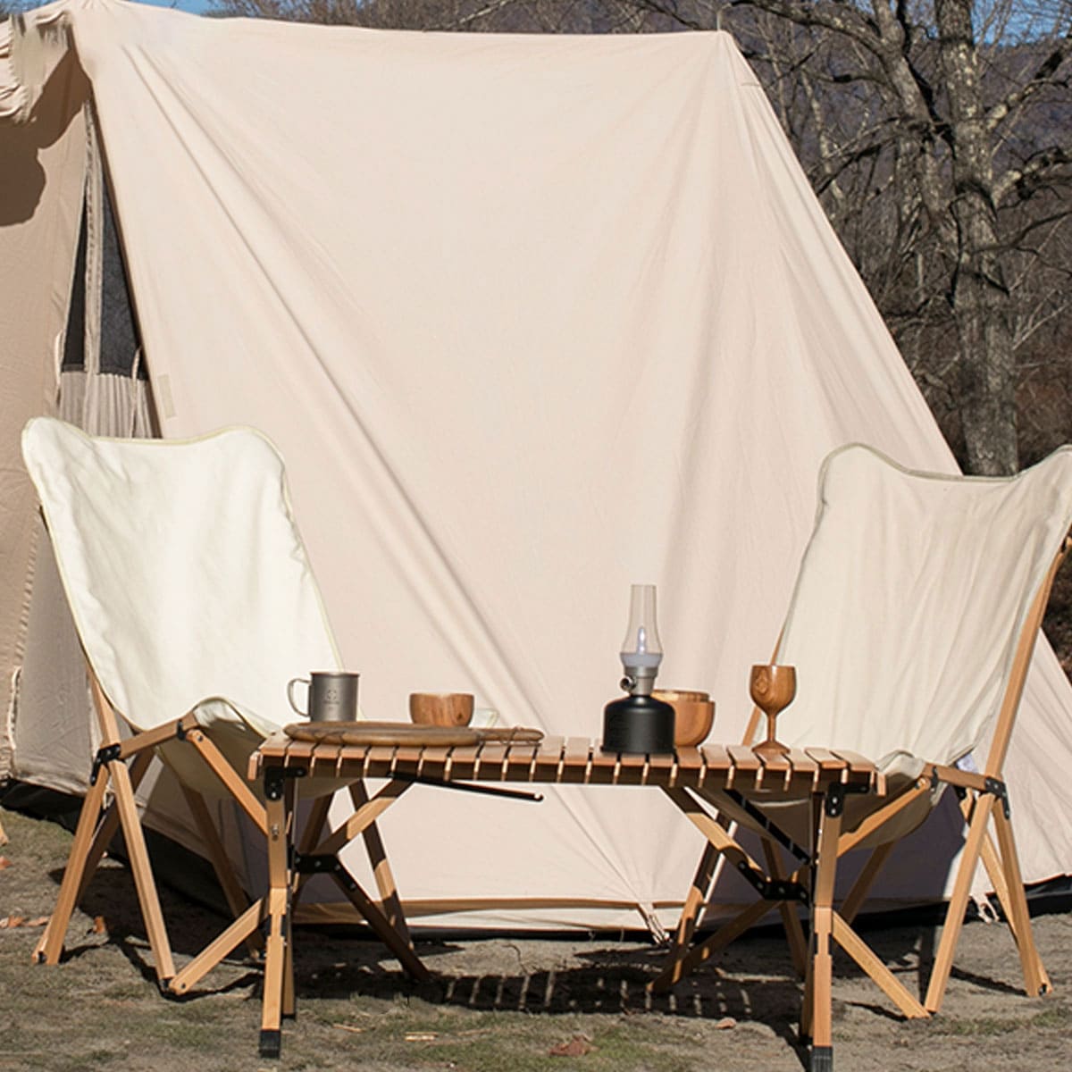 Portable folding chair with outer bag