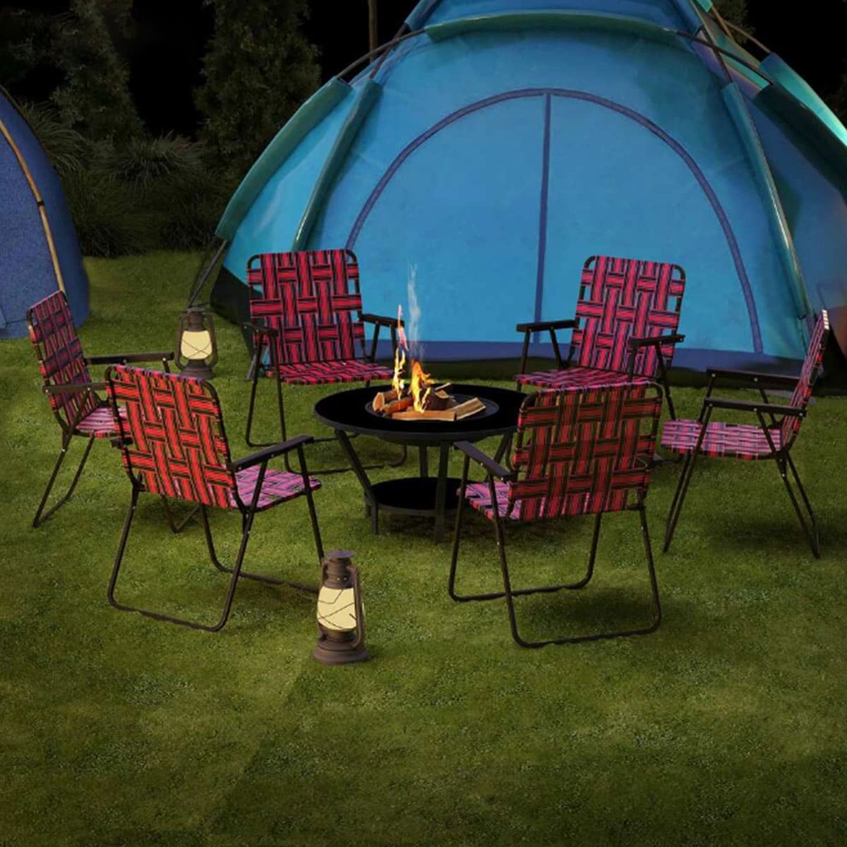 Folding lawn chair for adult terrace