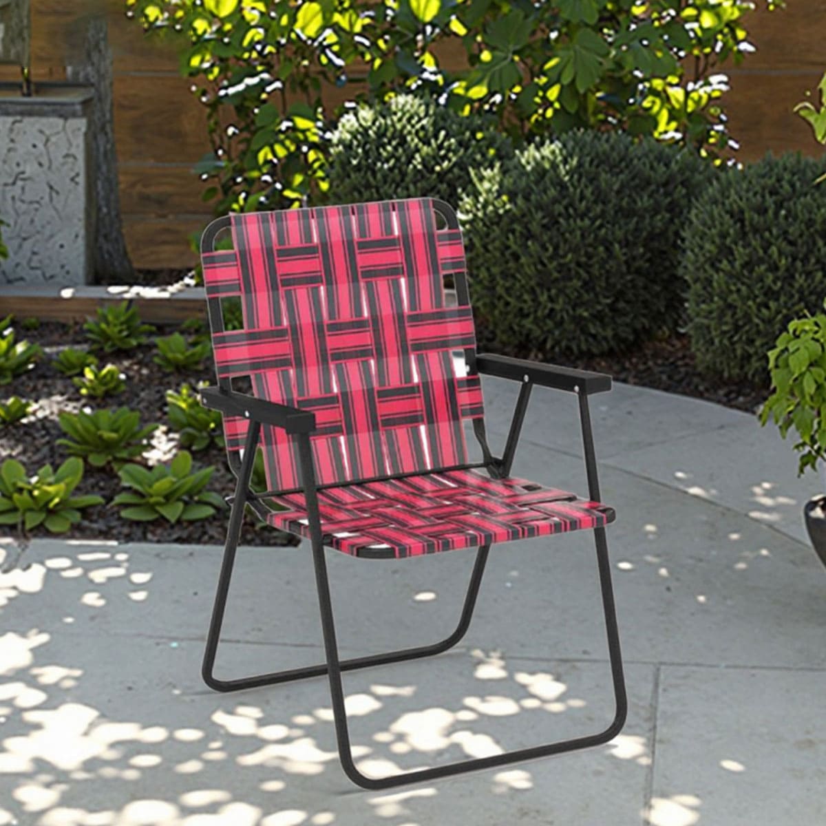 Folding lawn chair for adult terrace