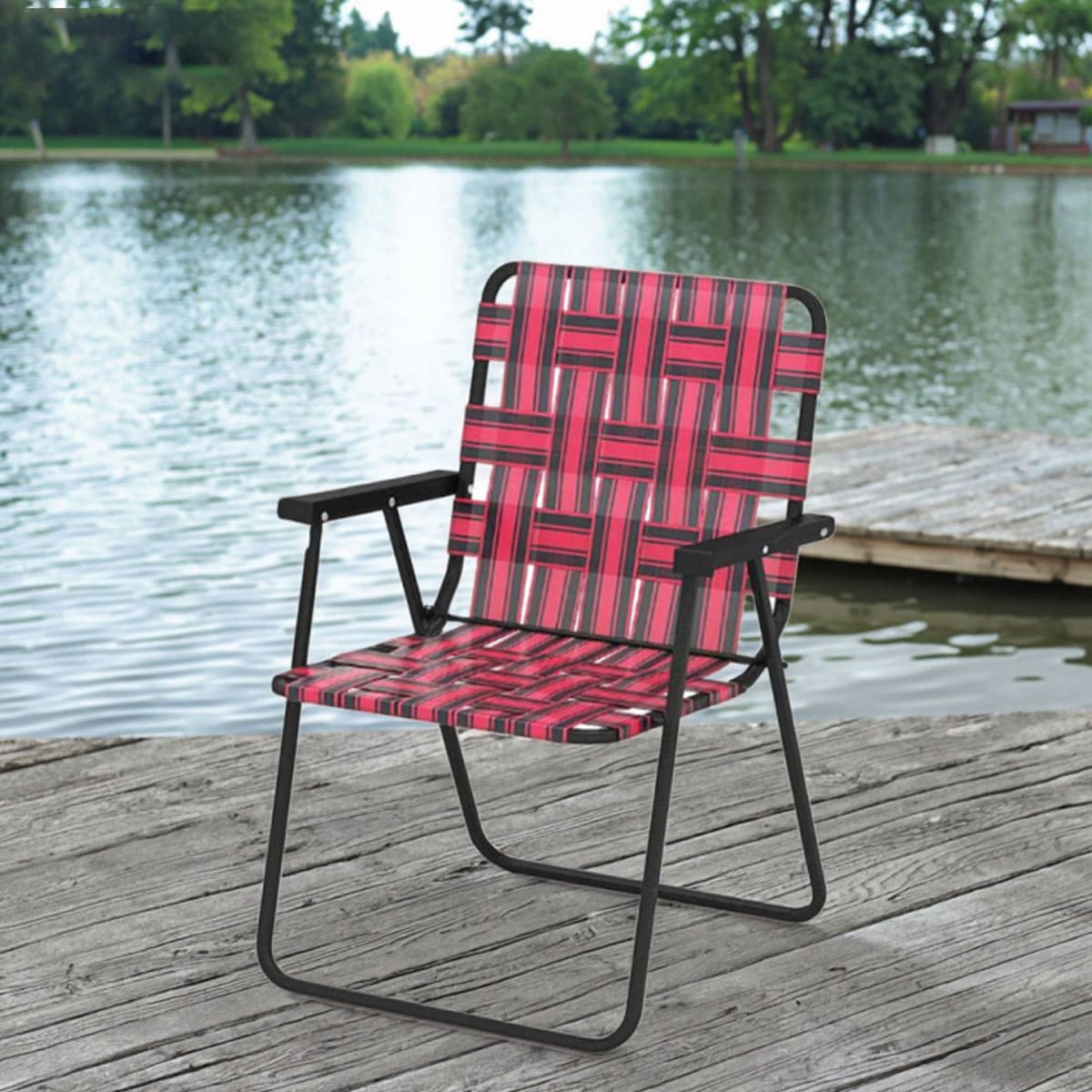 Folding lawn chair for adult terrace