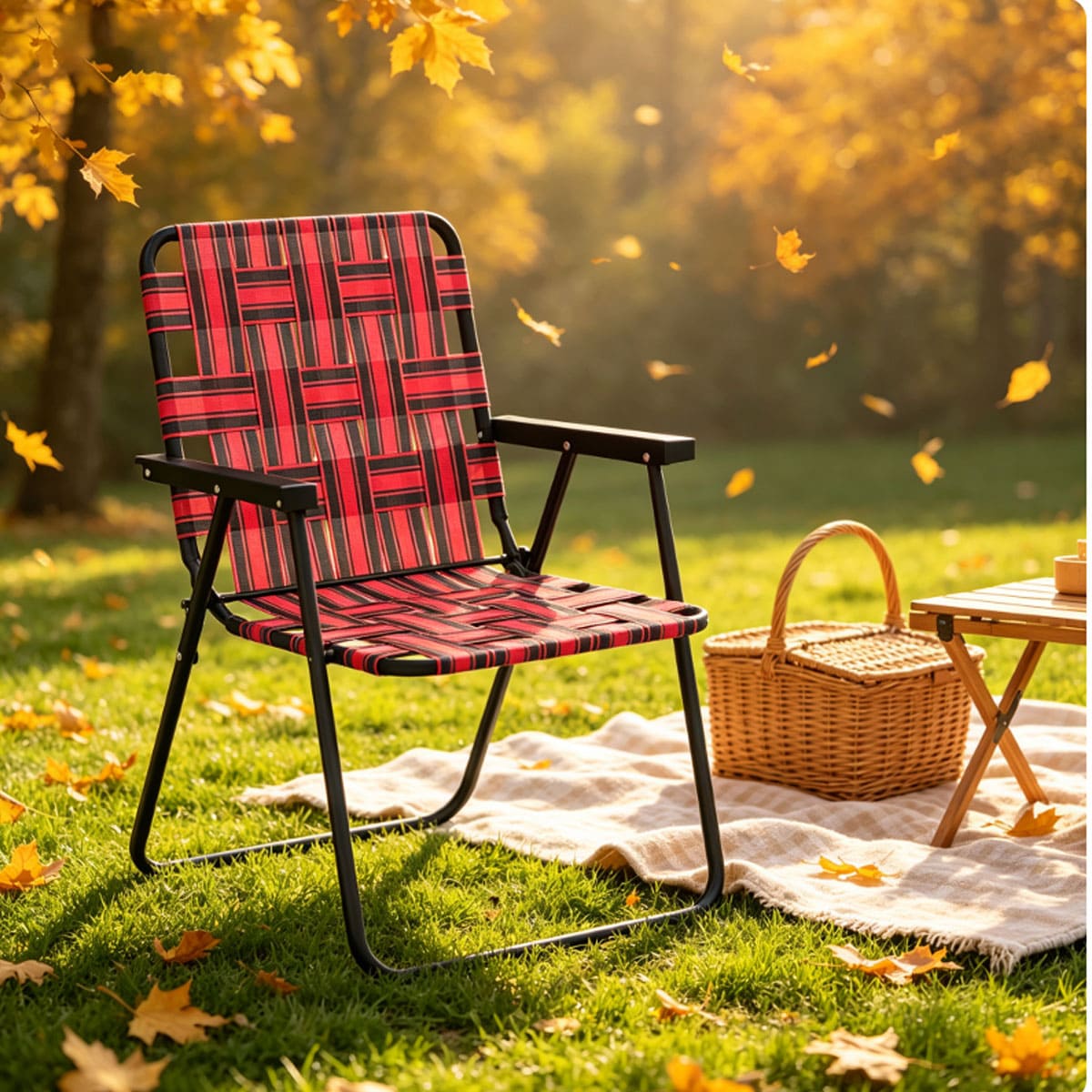 Folding lawn chair for adult terrace