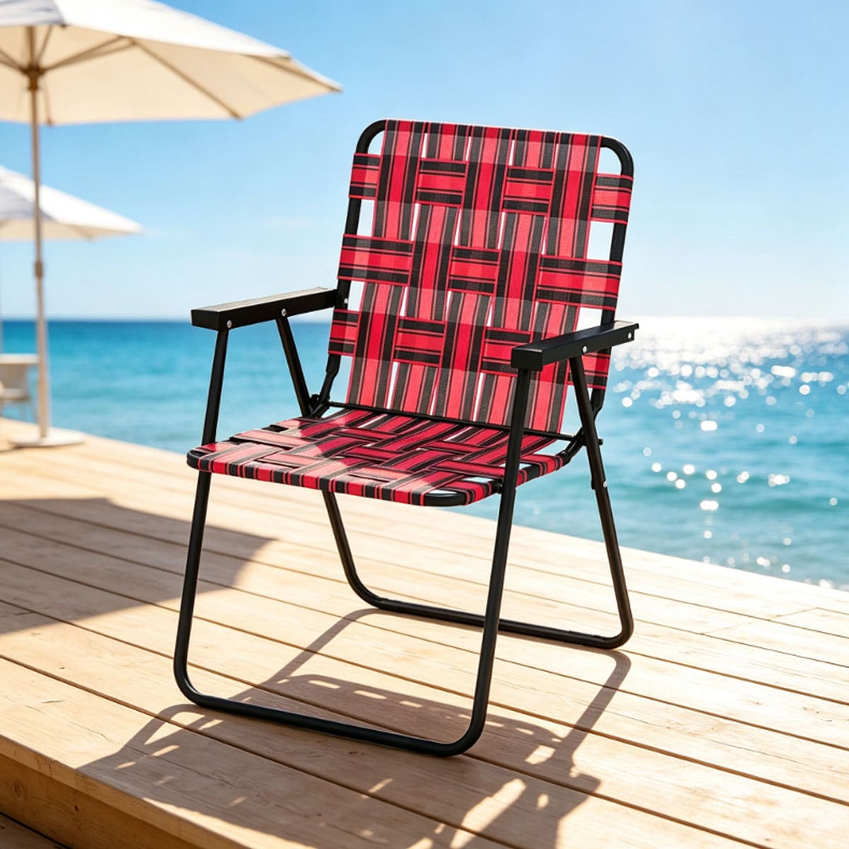 Folding lawn chair for adult terrace