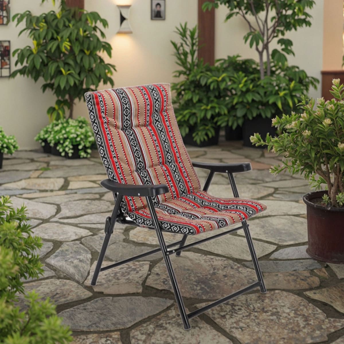 Outdoor camping printed folding chair