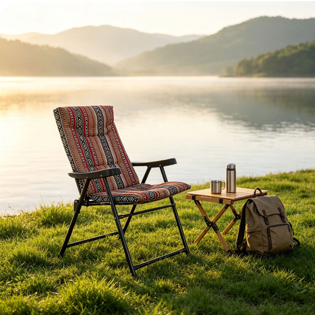 Outdoor camping printed folding chair