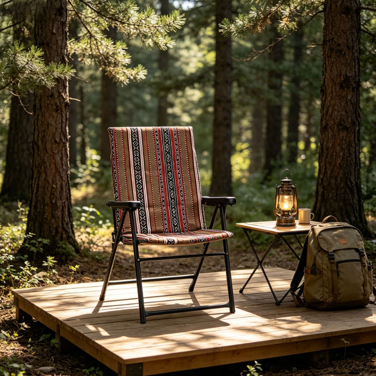 Foldable Camping Chair with Cusion