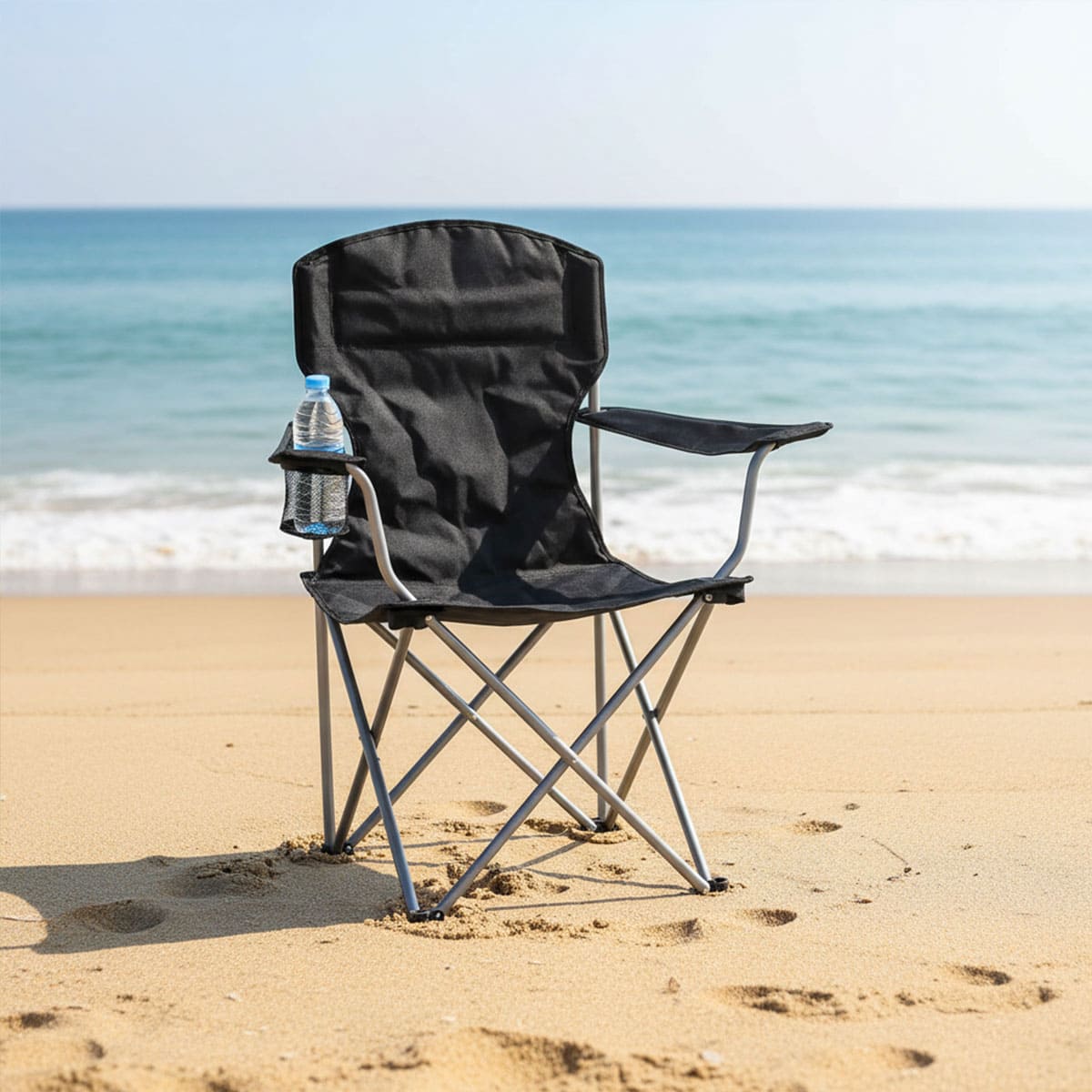 Camping Chair with Armrest Cup Holder