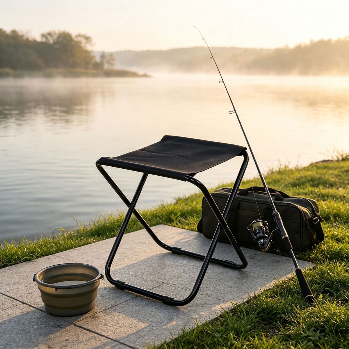 Lightweight compact folding stool