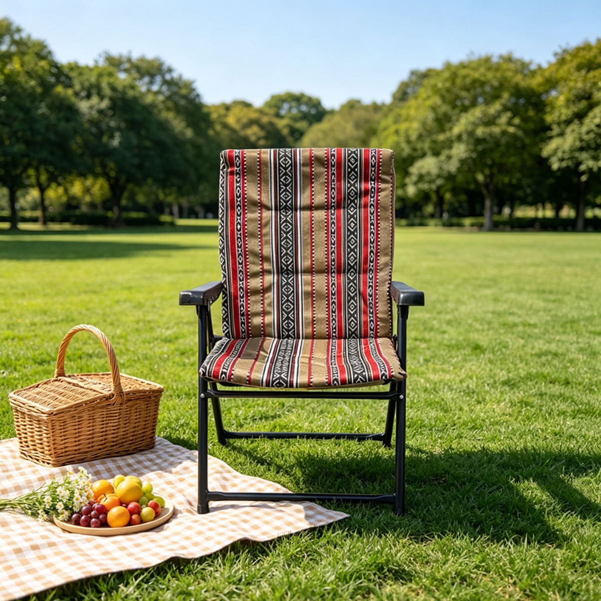 Outdoor camping printed folding chair