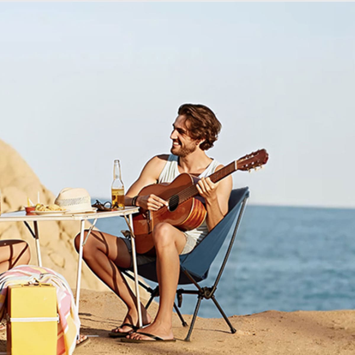 Folding portable backpack chair
