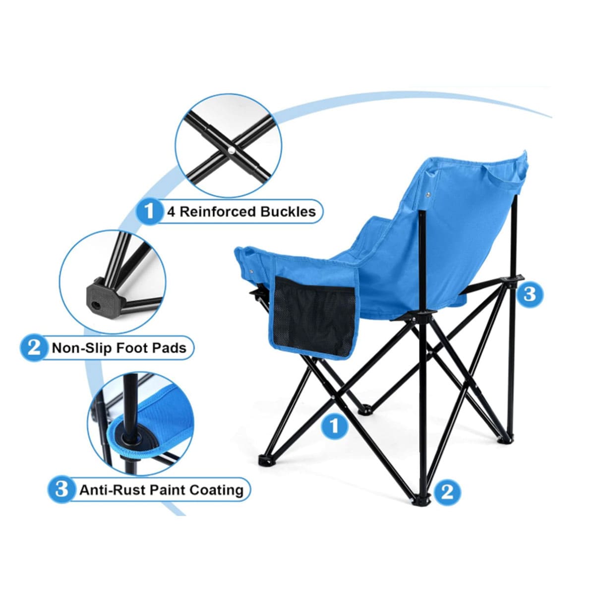 Folding Oxford Fabric Reinforced Chair