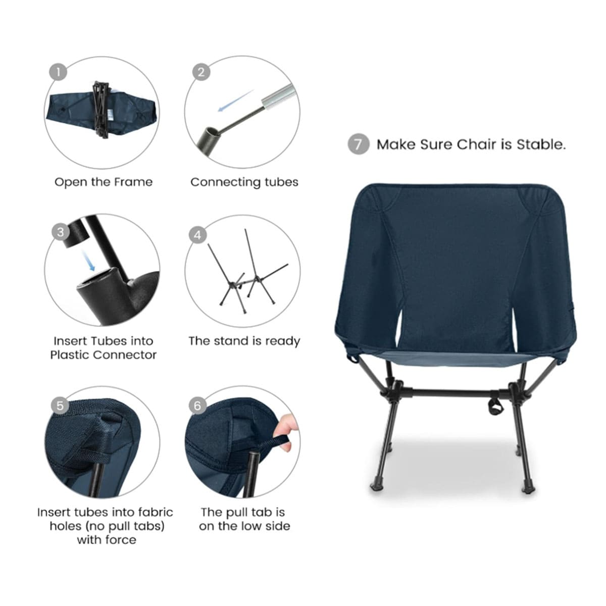 Folding portable backpack chair