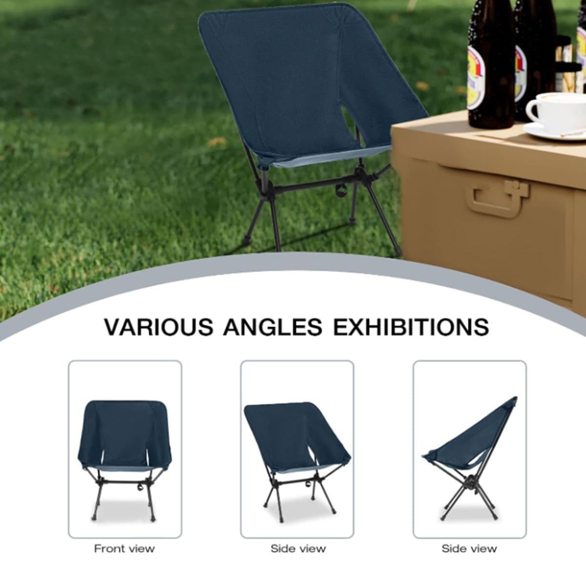 Folding portable backpack chair
