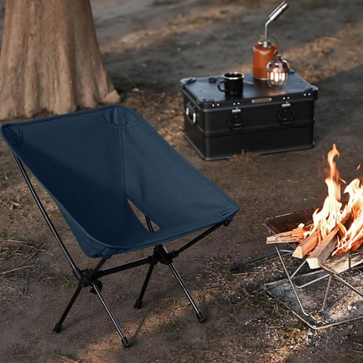 Folding portable backpack chair