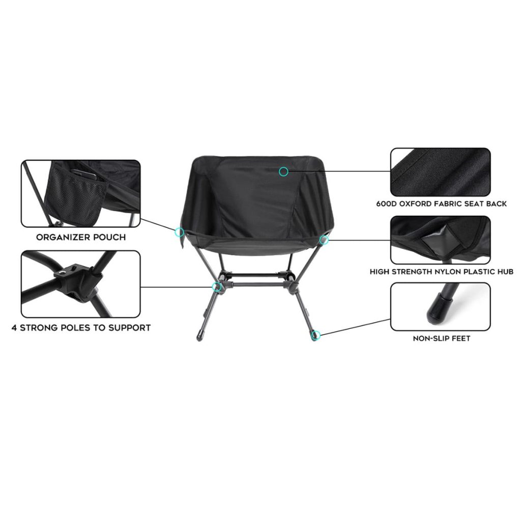 Lightweight Portable Compact Lawn Chair